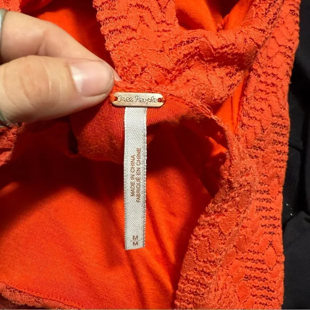 Free people orange dress size medium